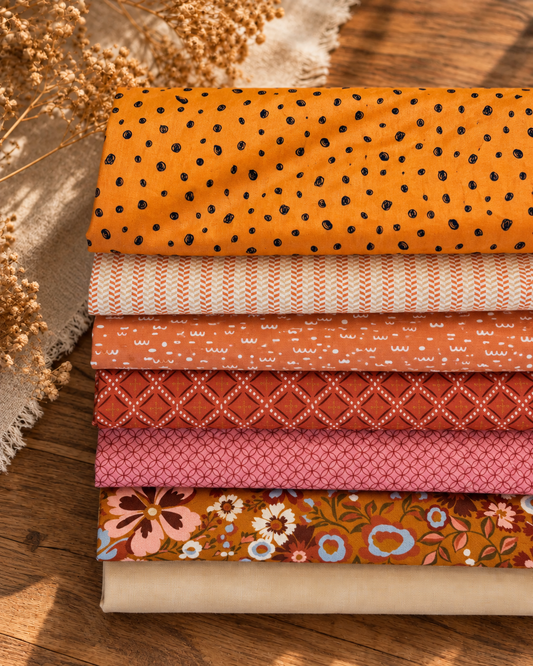 Kinusaiga stoffenset | 7 bijpassende stoffen | Spice Girl